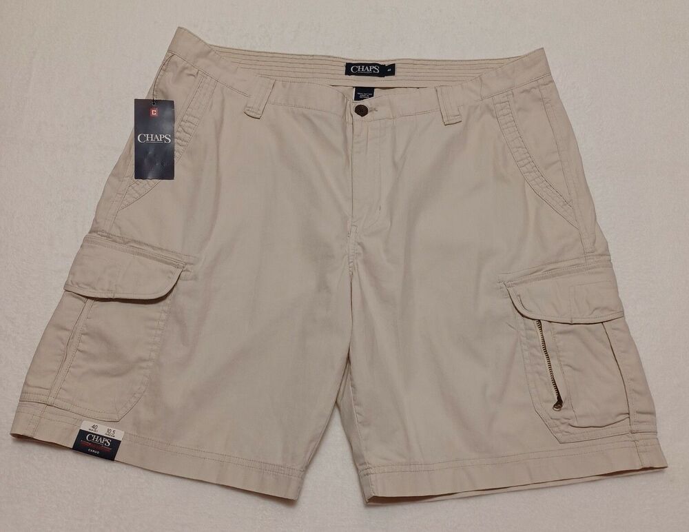 Chaps,Men's Beige Cargo Shorts Size 40  NWT